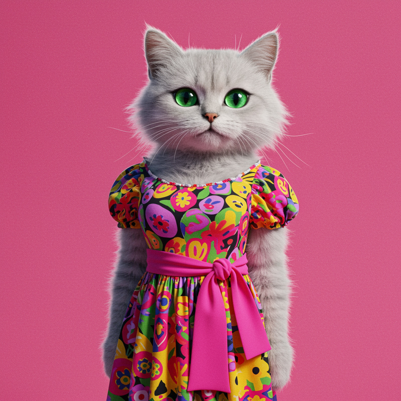 AI Art: Cat in Human Clothes | Fun Meme Style
