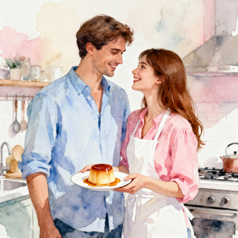 Cozy Kitchen Love: Abstract Watercolor Art Cozy Kitchen Love: Abstract Watercolor Art