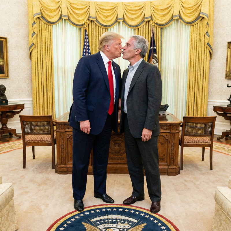 Trump Kissing Epstein in the Oval Office Trump Kissing Epstein in the Oval Office