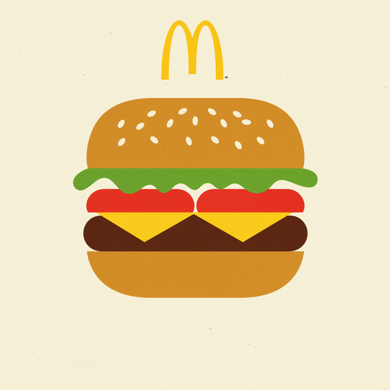 Abstract McDonald's Art - Bauhaus Inspired Design Abstract McDonald's Art - Bauhaus Inspired Design