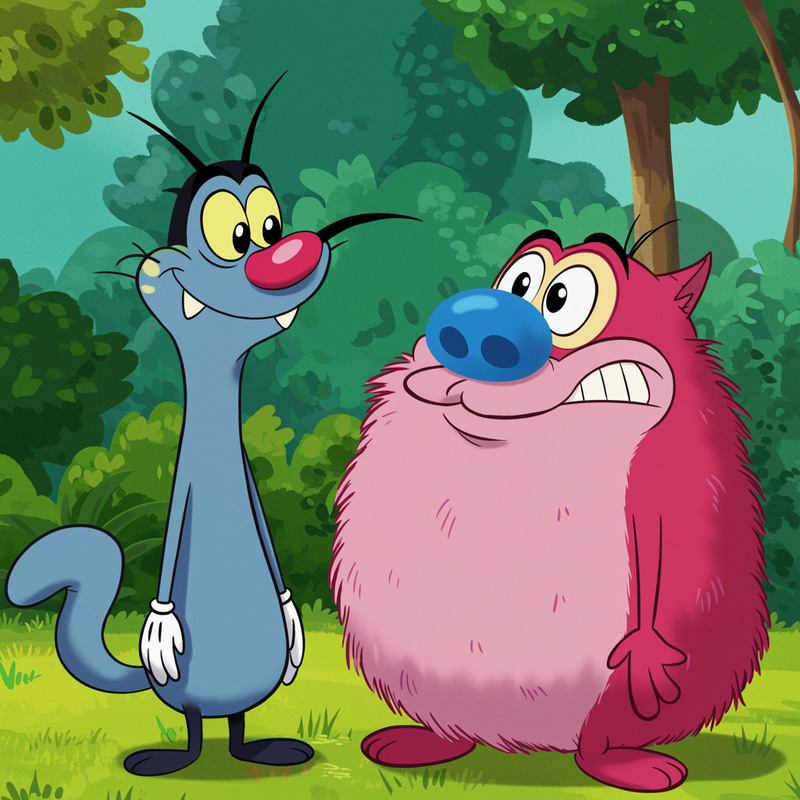 Oggy Meets Stimpy: A Hilarious Encounter Oggy Meets Stimpy: A Hilarious Encounter