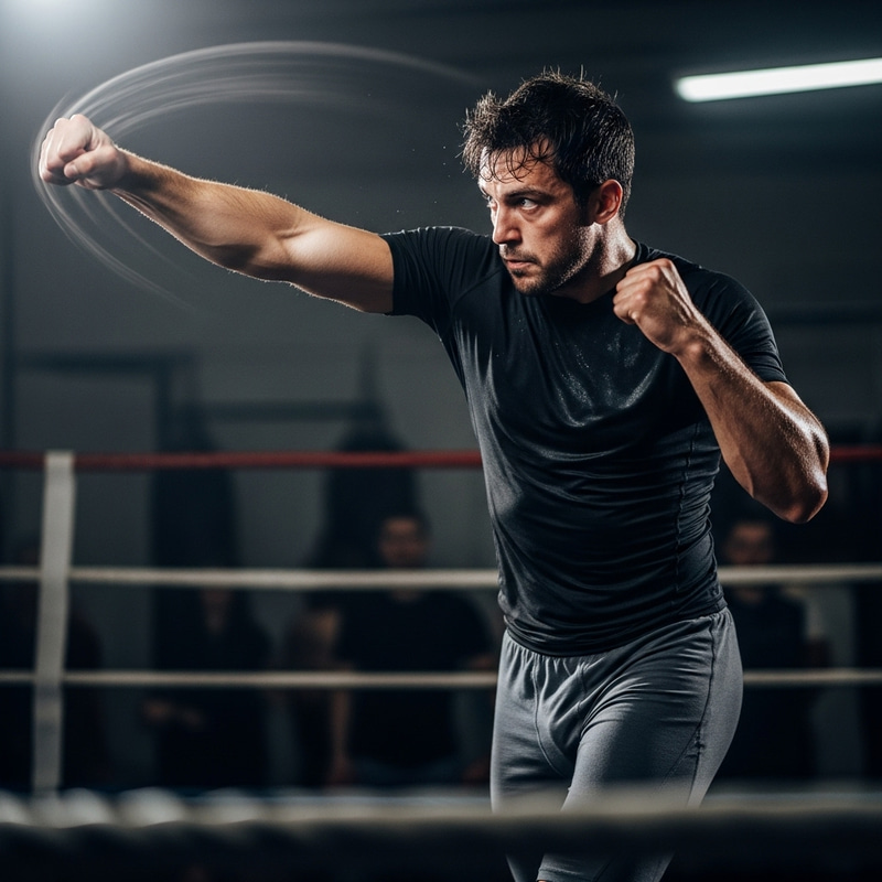 Dynamic Uppercut Action Scene with Character Dynamic Uppercut Action Scene with Character