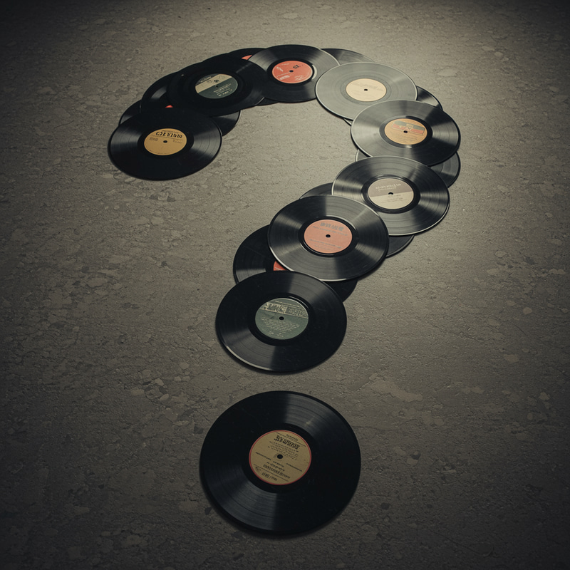 Vinyl Question Mark Art: Vintage Hip-Hop Vibes Vinyl Question Mark Art: Vintage Hip-Hop Vibes
