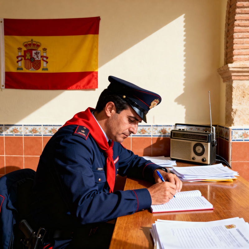 Andalucía Local Police Officer Writing