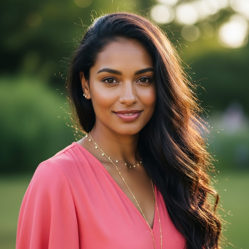 Stunning Mixed Race Woman with Long Black Hair