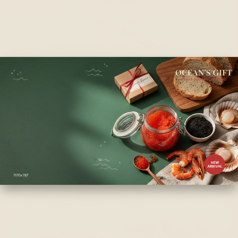 Premium Seafood Shop Slide Design