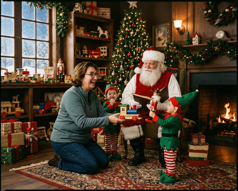 Joyful Christmas Moments with Elves and Santa