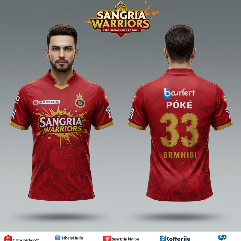 Sangria Smashing Warriors Jersey for Young Men Sangria Smashing Warriors Jersey for Young Men