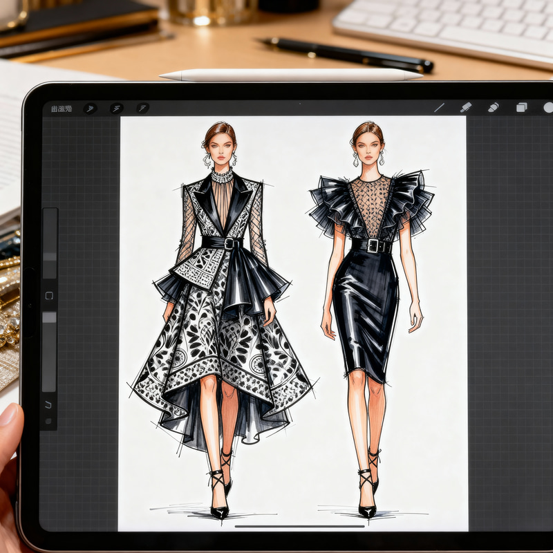 Haute Couture Fashion Design Illustrations