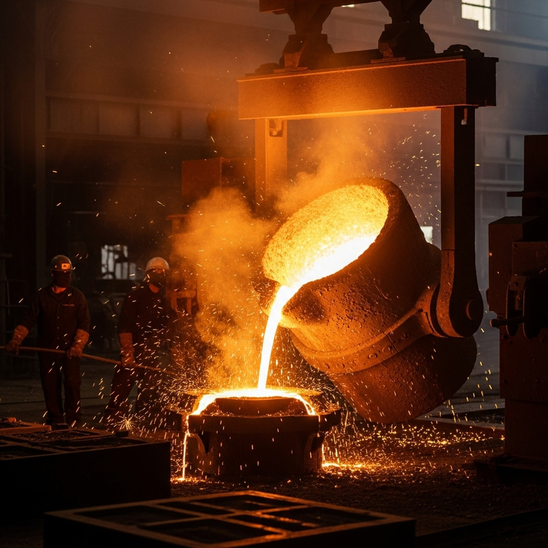 Iron Pouring Fire - Spectacular Metal Casting Iron Pouring Fire - Spectacular Metal Casting