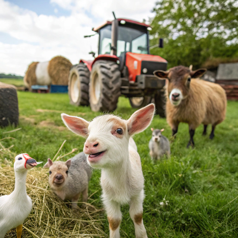 Adorable Farm Babies with Big Smiles Adorable Farm Babies with Big Smiles