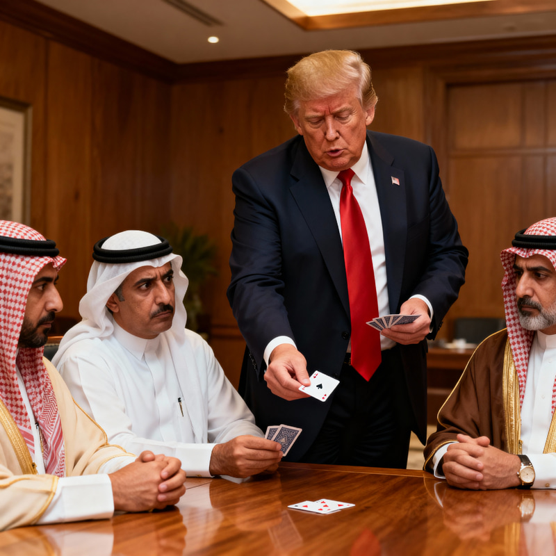 Trump Deals Cards to Middle Eastern Leaders Trump Deals Cards to Middle Eastern Leaders