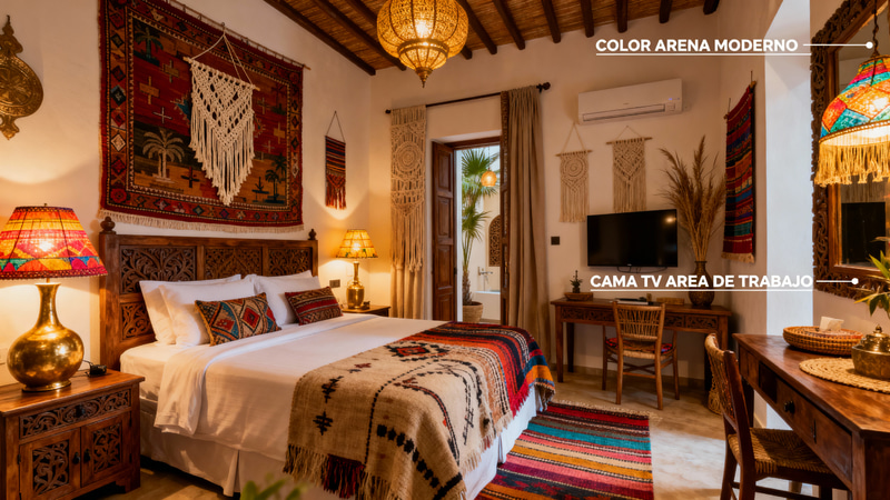 Stunning Bohemian Hotel Room Design Stunning Bohemian Hotel Room Design