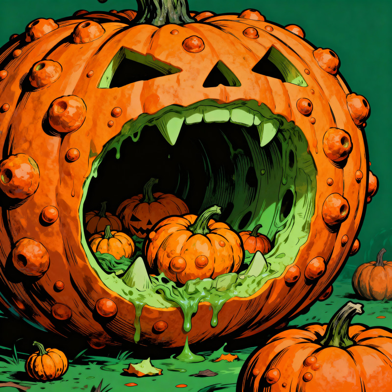 Giant Pumpkin with Pimples: A Spooky Delight Giant Pumpkin with Pimples: A Spooky Delight