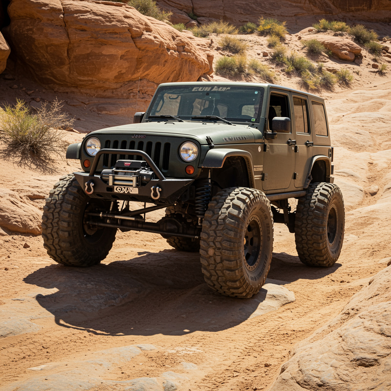Off Road Jeep with Big Tires for Adventure Off Road Jeep with Big Tires for Adventure