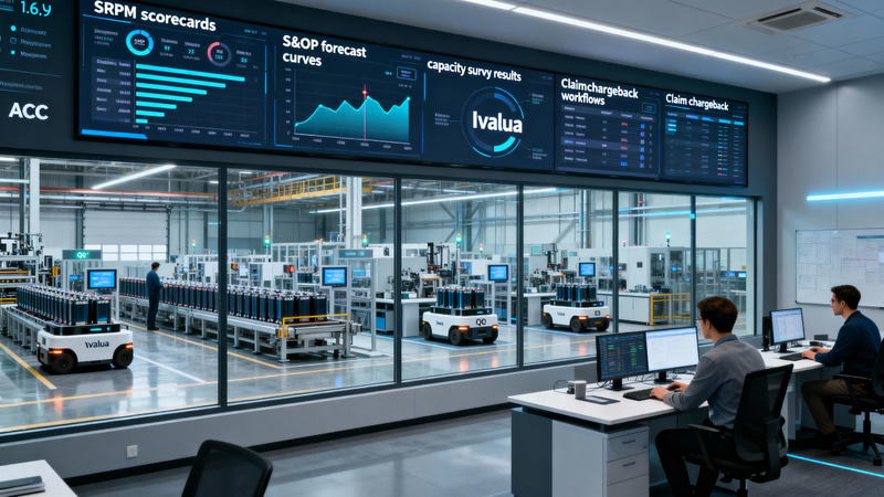EV Battery Gigafactory Control Room Overview