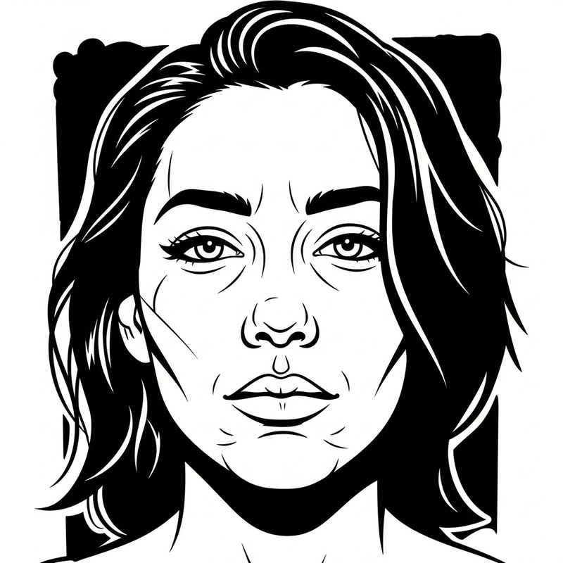 Black and White Line Drawing for Screenprint Black and White Line Drawing for Screenprint