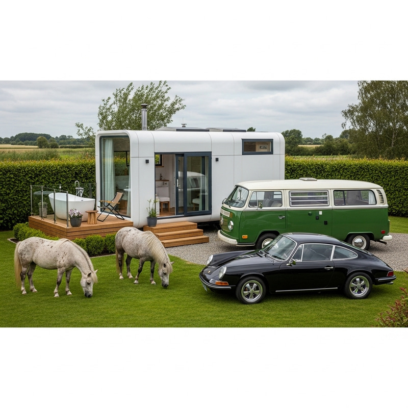 Futuristic Tiny House with Terrace & Garden Futuristic Tiny House with Terrace & Garden