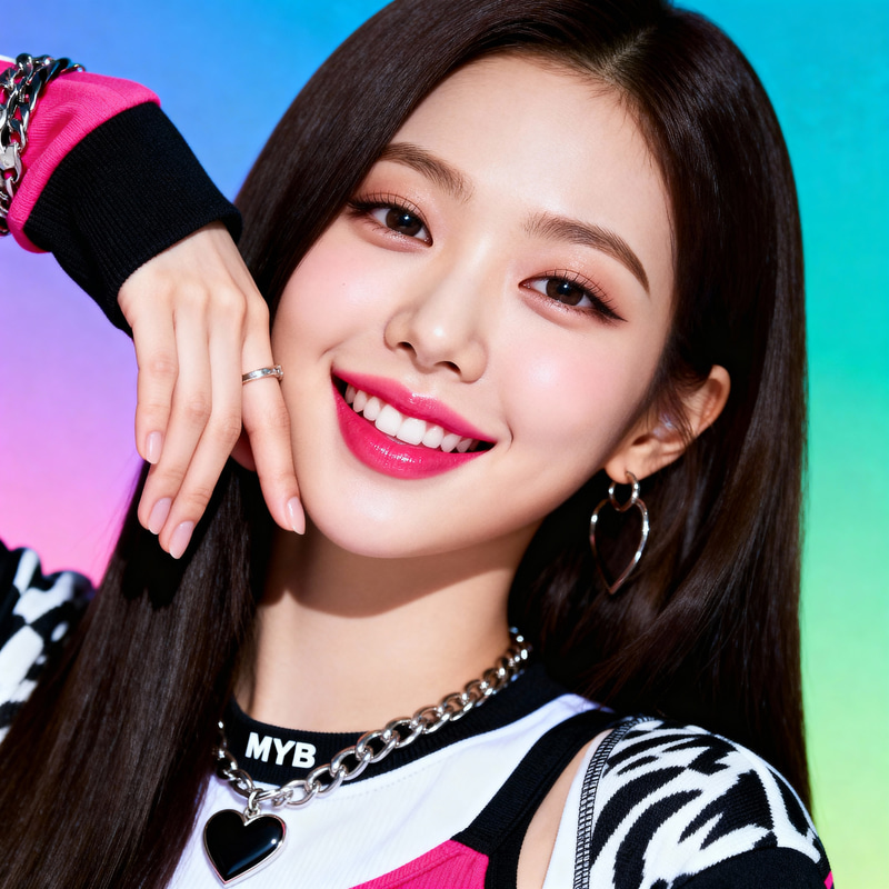 Stunning K-Pop Idol with Heart-Shaped Lips Stunning K-Pop Idol with Heart-Shaped Lips