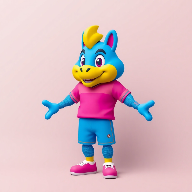 Colorful Mascot Design for Jersey Printing Colorful Mascot Design for Jersey Printing