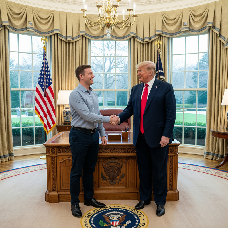 Photo with Donald Trump Shaking Hands Photo with Donald Trump Shaking Hands