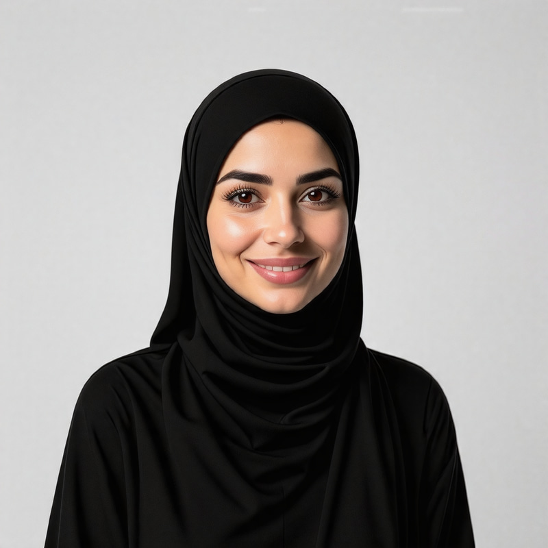 Modern Middle-Eastern Muslim Woman in Stylish Hijab Modern Middle-Eastern Muslim Woman in Stylish Hijab