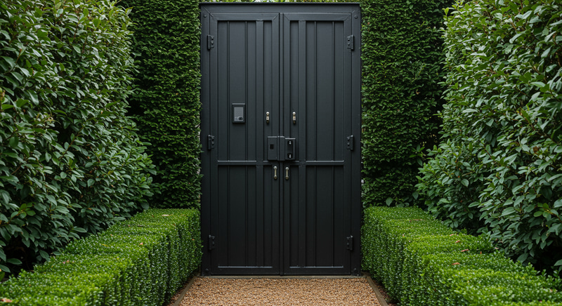 Heavy Steel Security Door with Biometric Scanners Heavy Steel Security Door with Biometric Scanners