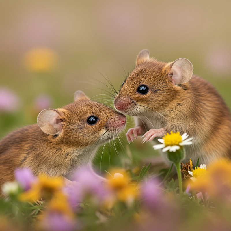 Two Romantic Mice - Love in the Animal Kingdom Two Romantic Mice - Love in the Animal Kingdom