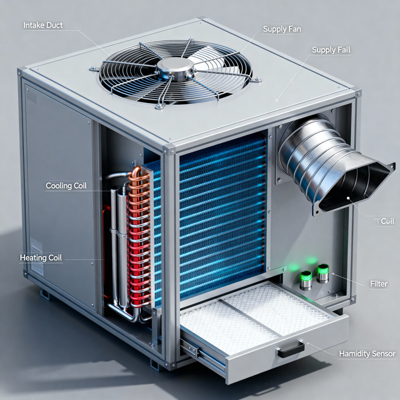 Detailed 3D Air Handler Unit Model