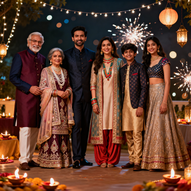 Celebrate Diwali with a Joyful Indian Family Celebrate Diwali with a Joyful Indian Family