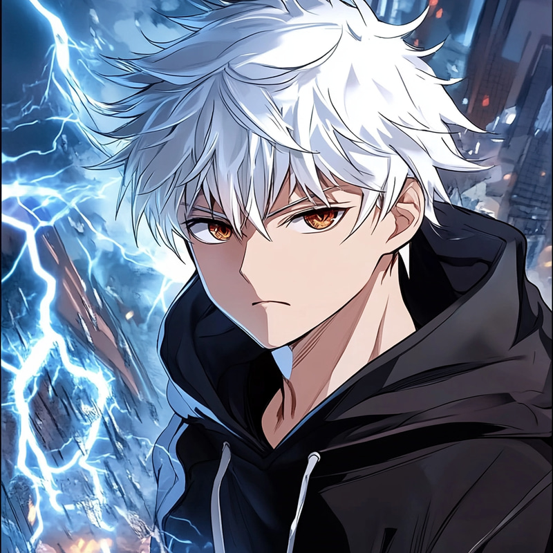 Epic Manga Character Card: Dynamic Duo in Action Epic Manga Character Card: Dynamic Duo in Action