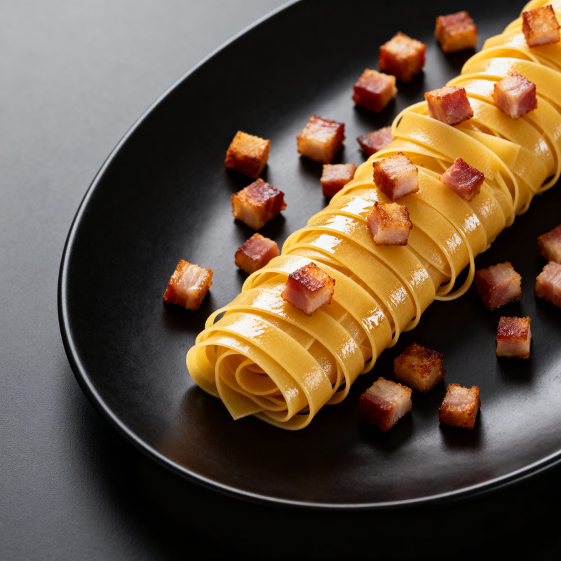 Fettuccine a la Huancaina with Guanciale Delight Fettuccine a la Huancaina with Guanciale Delight