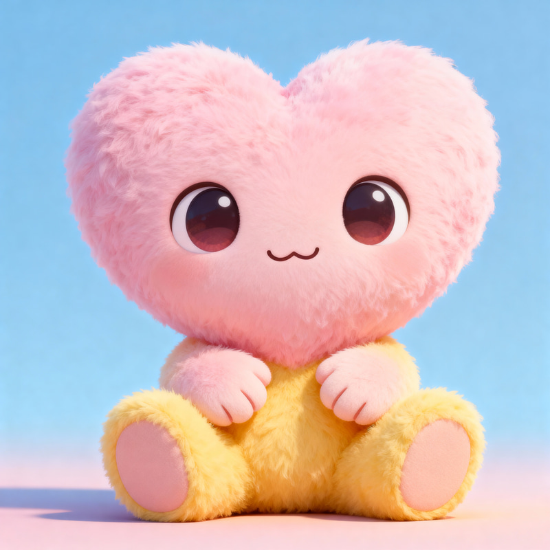 Adorable Heart Mascot for Singing Academy