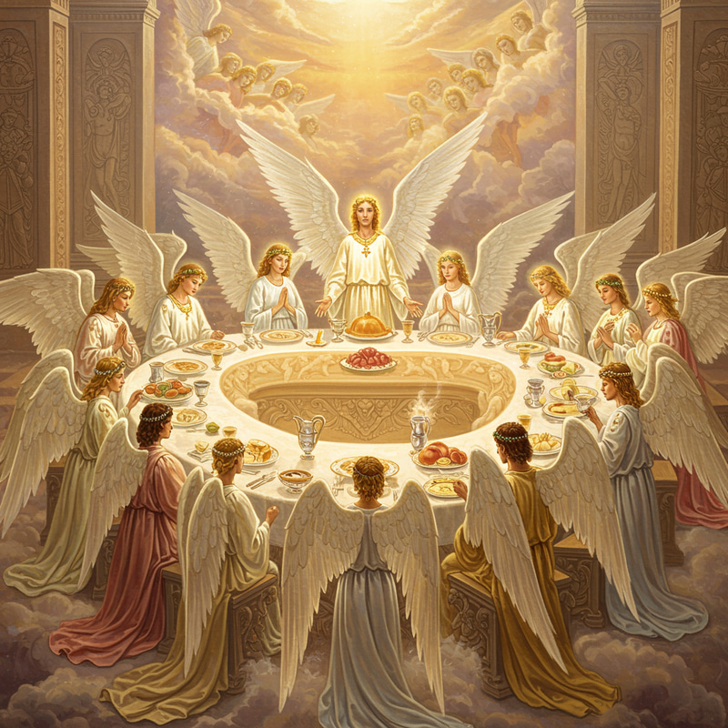 Heavenly Grand Banquet with Angels Heavenly Grand Banquet with Angels