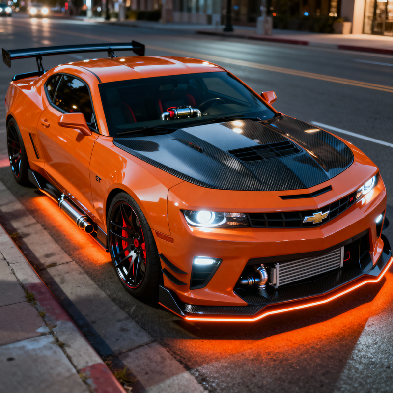 Stunning Orange Chevrolet Camaro Tuning Modifications Stunning Orange Chevrolet Camaro Tuning Modifications
