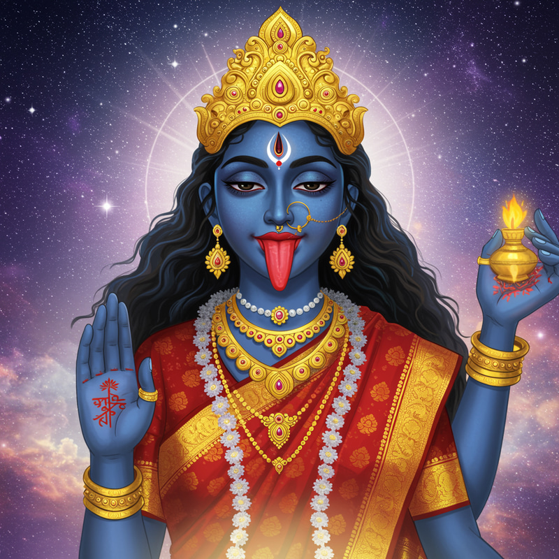 Divine Depiction of Goddess Kali Art Divine Depiction of Goddess Kali Art