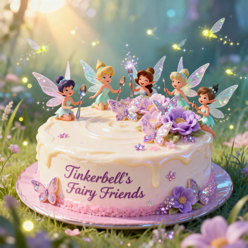 Tinkerbell Fairy Friends Cream Cake Recipe Tinkerbell Fairy Friends Cream Cake Recipe