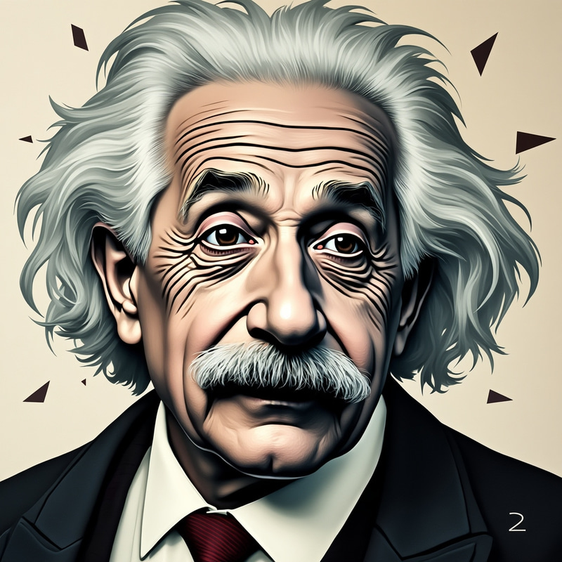 Cubist Portrait of Albert Einstein Art Cubist Portrait of Albert Einstein Art