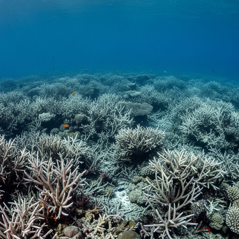 Bleached Coral Field: Ocean's Forgotten Beauty