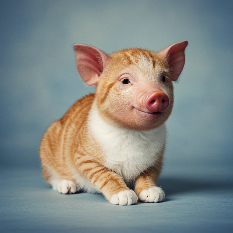 Crossbreed Cat Pig: Unique Feline Hybrid Crossbreed Cat Pig: Unique Feline Hybrid