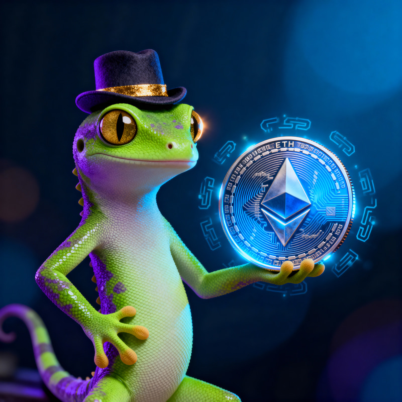 Jazzy Gecko Holding ETH - Unique Profile Picture
