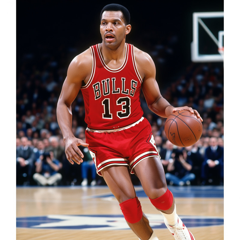 Wilt Chamberlain in Bulls Uniform - 1961-1962 Style Wilt Chamberlain in Bulls Uniform - 1961-1962 Style