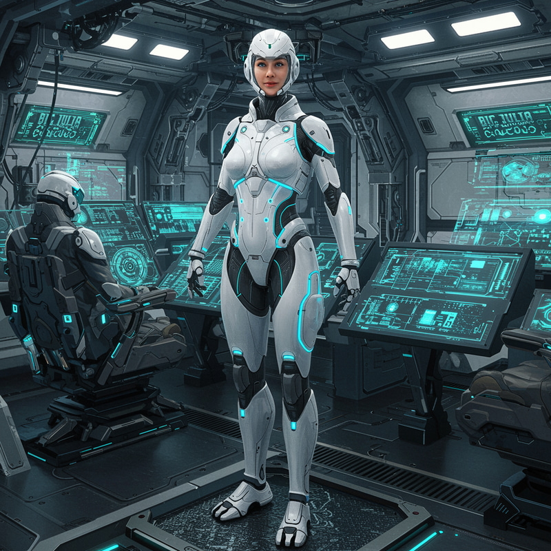 Futuristic Commander on Big Julia Flagship Futuristic Commander on Big Julia Flagship