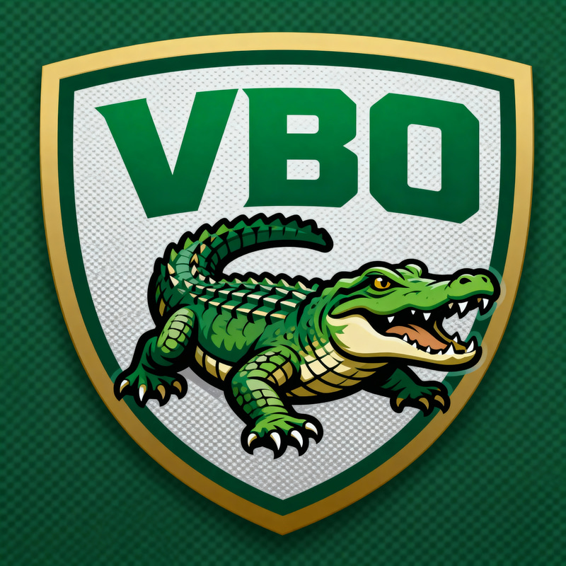 VBO Volleyball Team Logo Design with Crocodile Mascot
