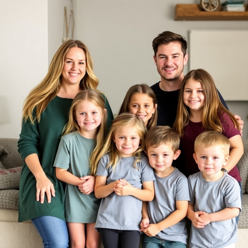 Diverse Family of 6: Celebrating Love and Uniqueness Diverse Family of 6: Celebrating Love and Uniqueness