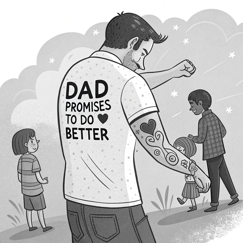 Dad Promises to Do Better - Family Bond Tattoo Dad Promises to Do Better - Family Bond Tattoo