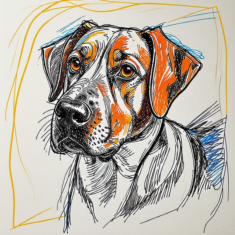 Adorable Dog Drawing by a 3-Year-Old Adorable Dog Drawing by a 3-Year-Old