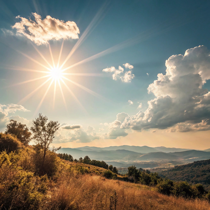 Sun in the Sky - Bright and Beautiful Sun in the Sky - Bright and Beautiful