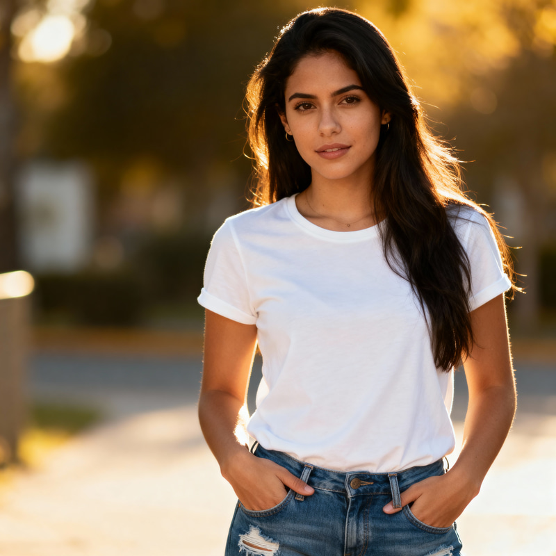 Beautiful Young Chilean Woman in Casual Fashion Beautiful Young Chilean Woman in Casual Fashion