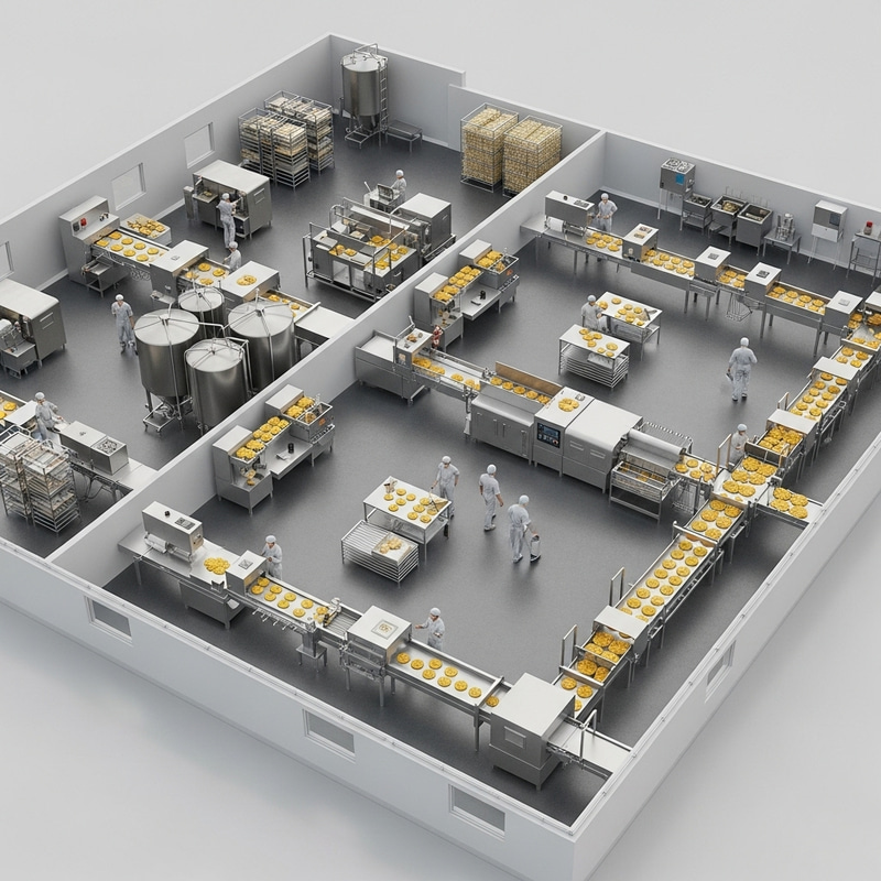 Food Processing Plant Layout for Tostones